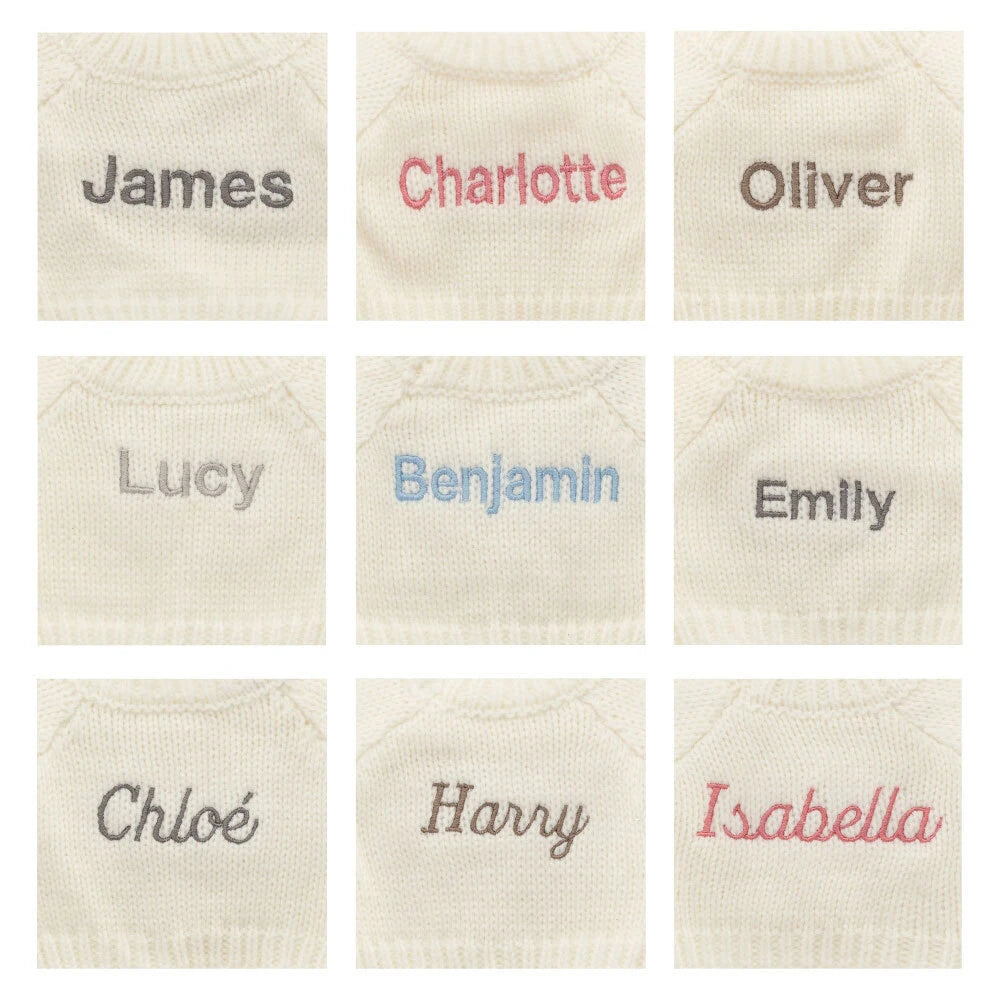 Bashful Blush Bunny with Personalized Cream Jumper